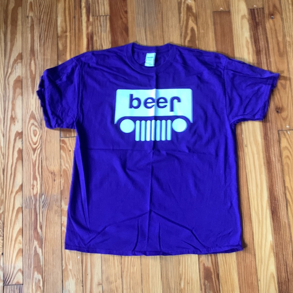 Jeep Car mens XL purple shirt